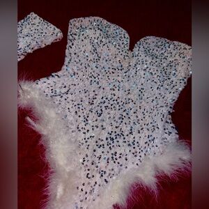 Sequin Embellished White Top